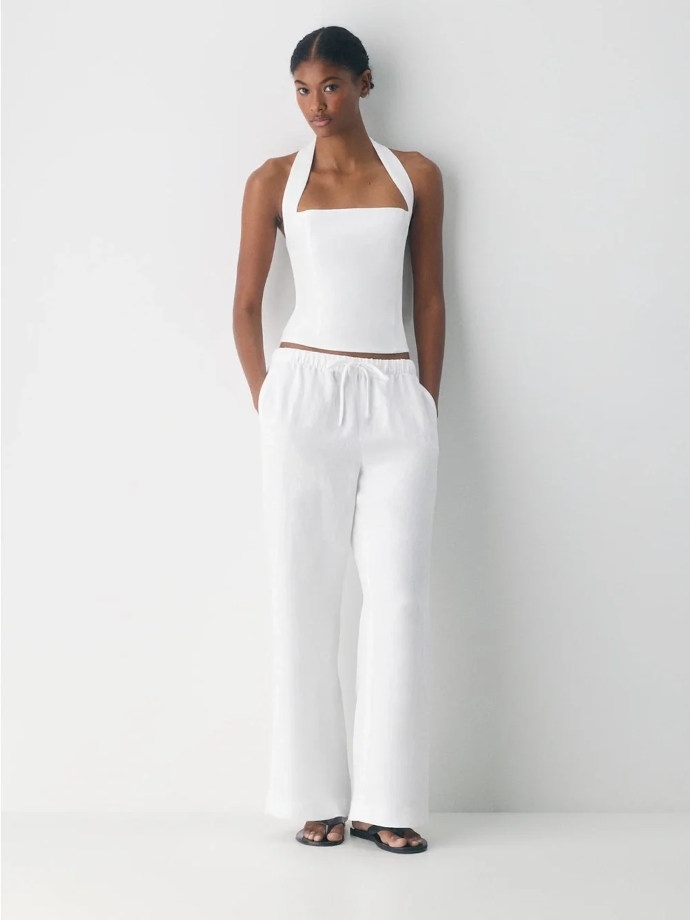 Aritzia CruiseLinen Lodge Pant  Women’s White Linen Pants  New with tags
